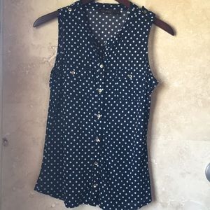 The Limited Polka Dot Sleeveless Blouse